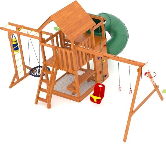 Детская площадка IgraGrad Крафт Pro 4 с трубой