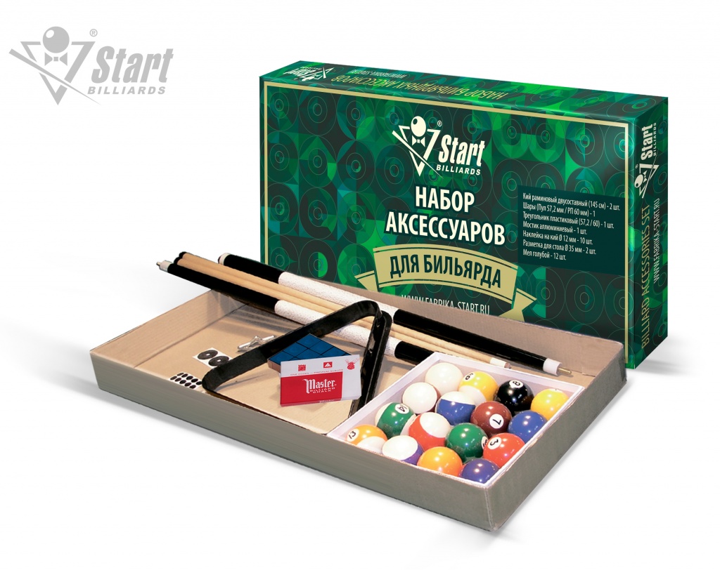 Бильярд. Комплект аксессуаров ПУЛ