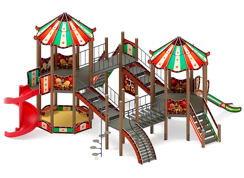КАРНАВАЛ детский игровой комплекс ДИК 2.22.04-01 (H=2000, H=1200)