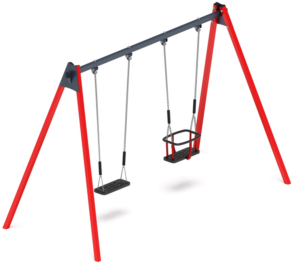 Качели М2 металл ИО 12.М.03.04.03-01 (красный)