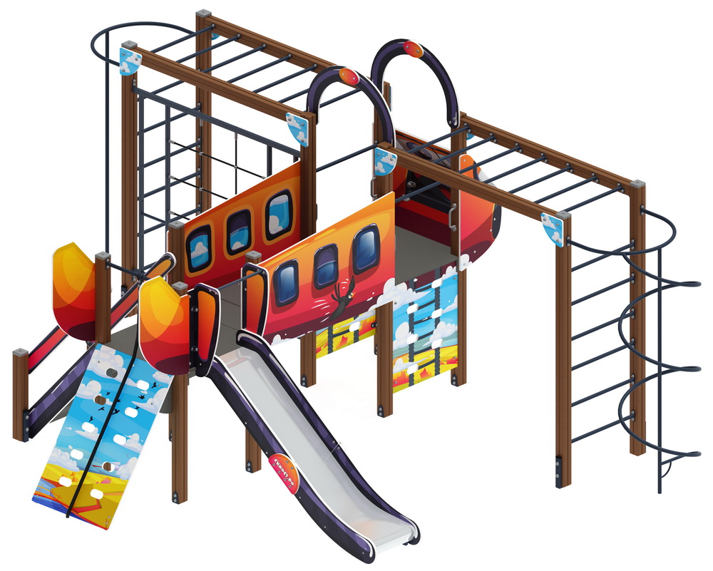 АЭРОПЛАН детский игровой комплекс ДИК 2.03.4.02-01 (H=1200)