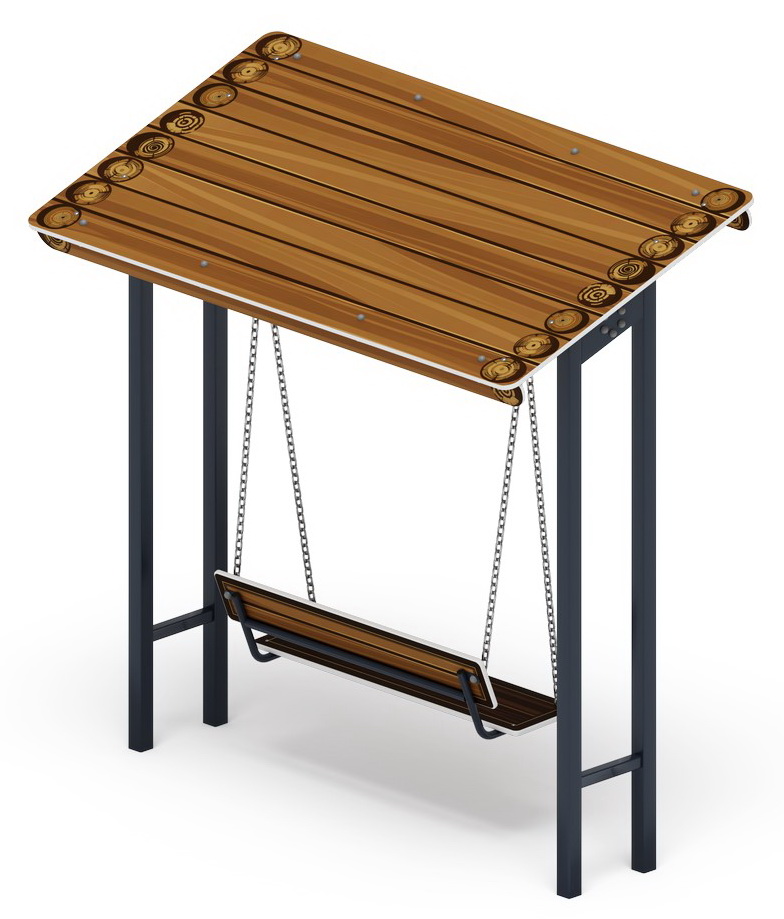 Качели-диван с навесом (Коричневый) МФ 43.01.02-02