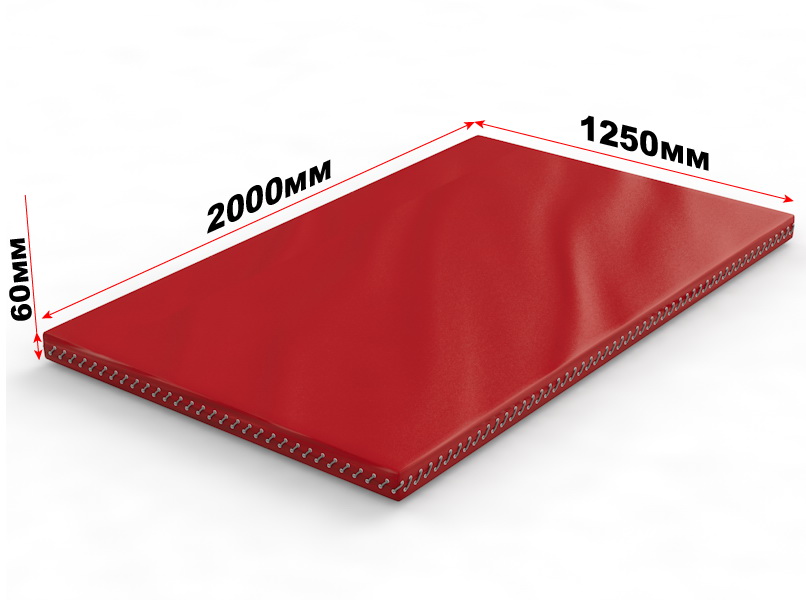 Мат гимнастический на шнуровке 2х1,25х0,1 м