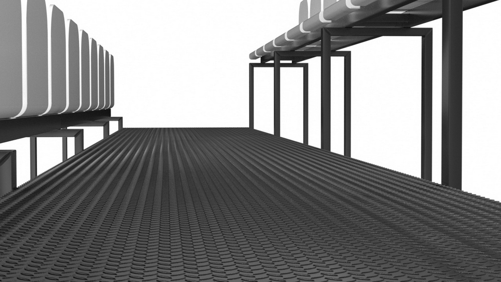 Трибуна с пластиковыми сидениями двухрядная (20.006)