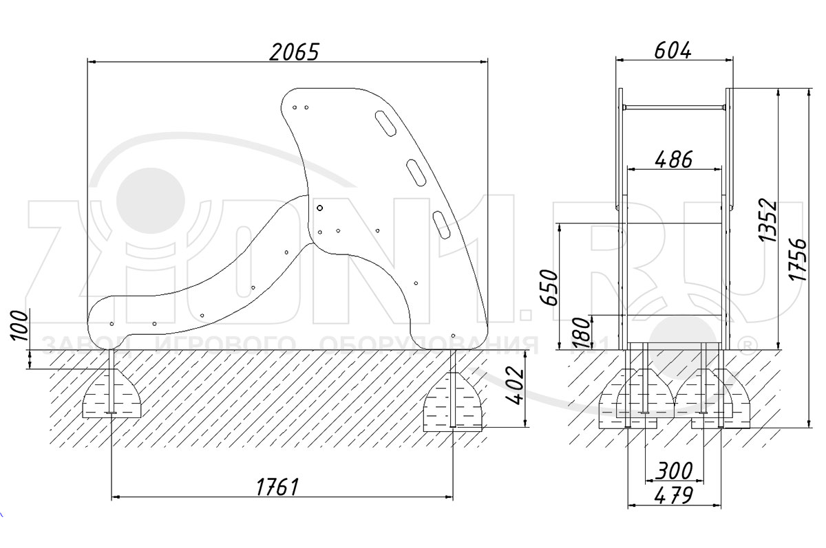 Горка детская ZION Парусник (Г034)