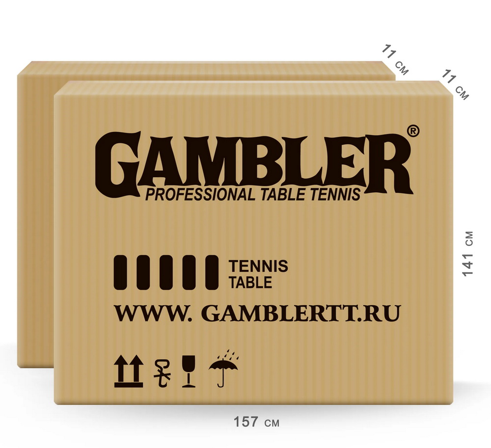 Стол теннисный GAMBLER Graphite 6 Всепогодный с сеткой