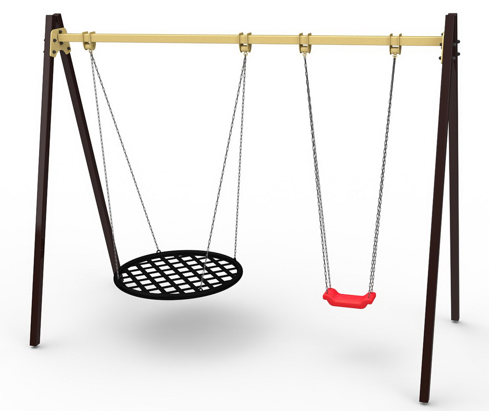 Качели двойные с гнездом и лодочкой Air Gym YK60GL