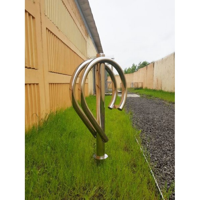 Велопарковка Дабл на 2 велосипеда из нержавеющей стали