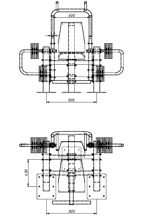Тренажер уличный Пресс, скручивания сидя Air Gym YTX14
