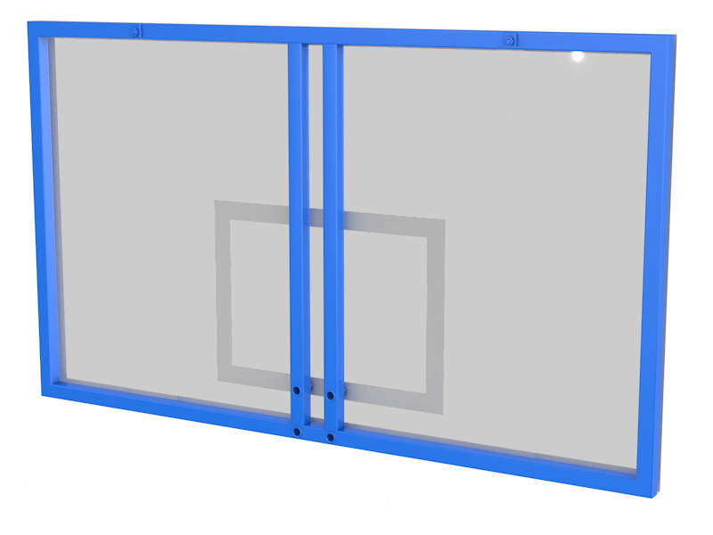 Щит баскетбольный профессиональный из оргстекла толщ. 10 мм (для стоек)(01.2001)