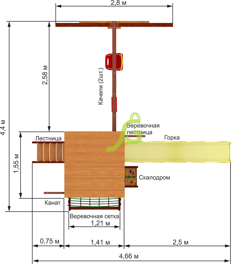 Детская площадка IgraGrad Панда Фани Gride Color