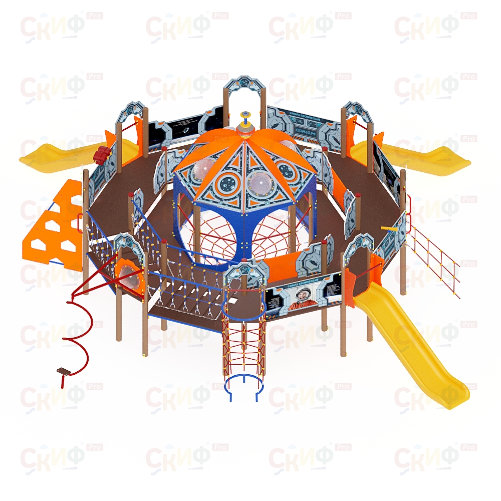 РОССИЯ КОСМИЧЕСКАЯ детский игровой комплекс ДИК 2.29.01 (H=1200)