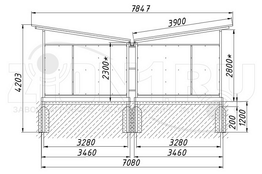 Навес ZION теневой ТНПД 7.6 (ТН049)