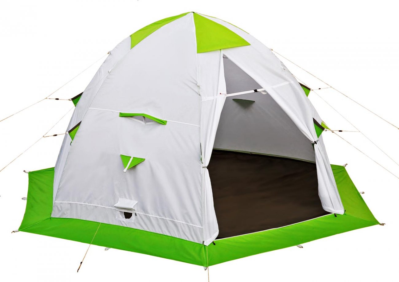 Зимняя палатка ЛОТОС 5С (без пола; стеклокомпозитный каркас)