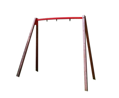 Качельная балка металлическая с деревянными ногами