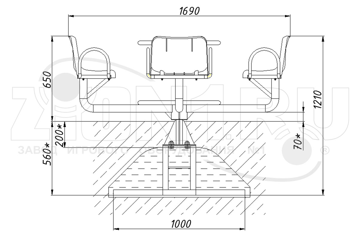 Карусель ZION Штурвал (КР035)