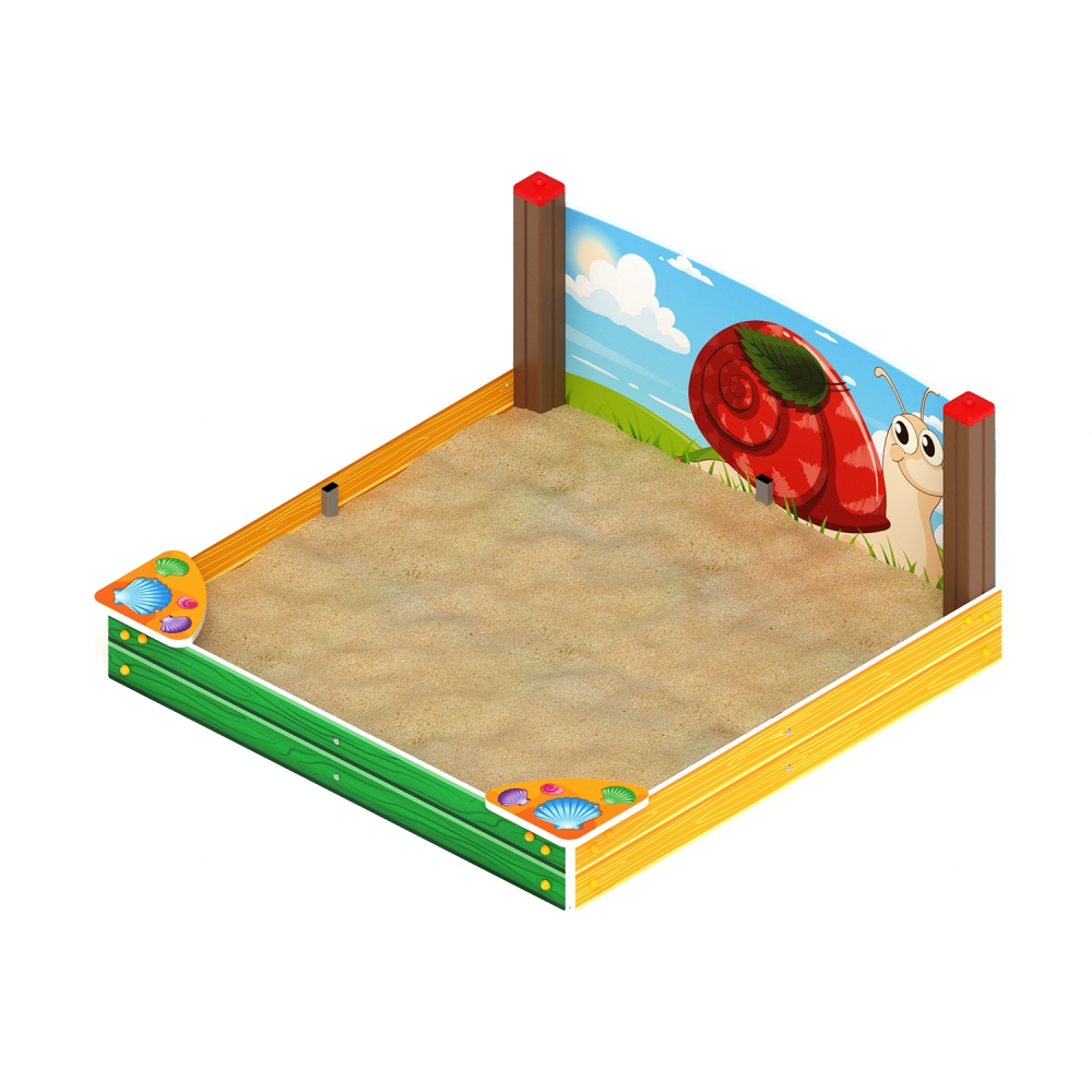 УЛИТКА песочница средняя с ограждением (ракушки) ИО 5.01.02-02