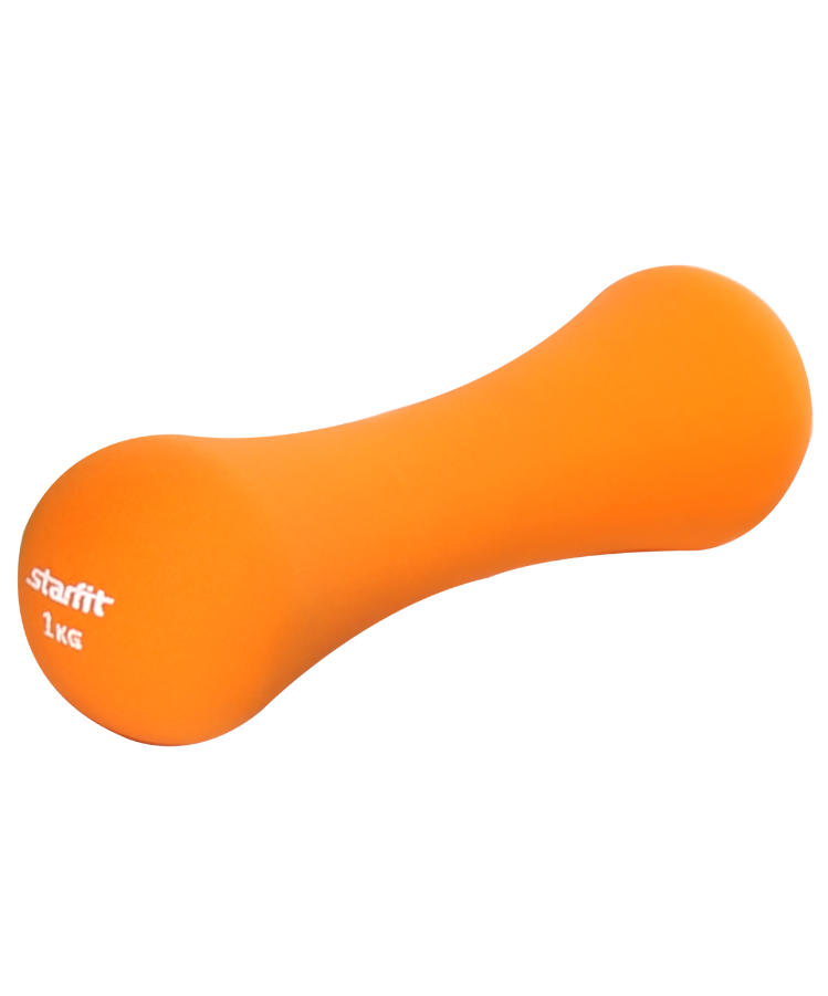 Гантель неопреновая STARFIT DB-202 1 кг, ярко-оранжевый (1 шт.) 1/20