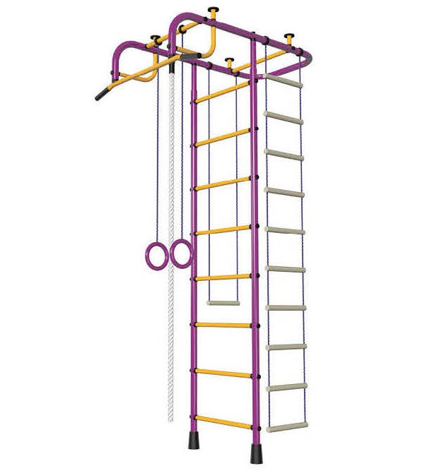 Детский спортивный комплекс Пионер М пурпурно/жёлтый