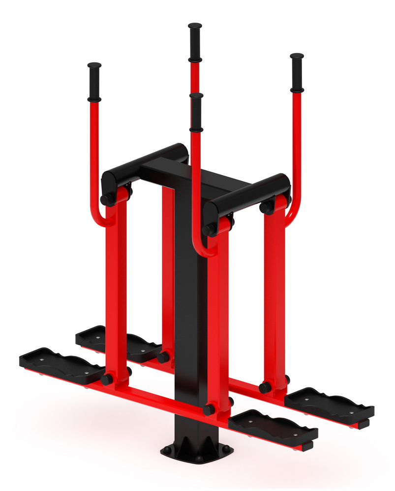 Тренажер уличный ДВОЙНЫЕ ЛЫЖИ (красный) СТ 009-11