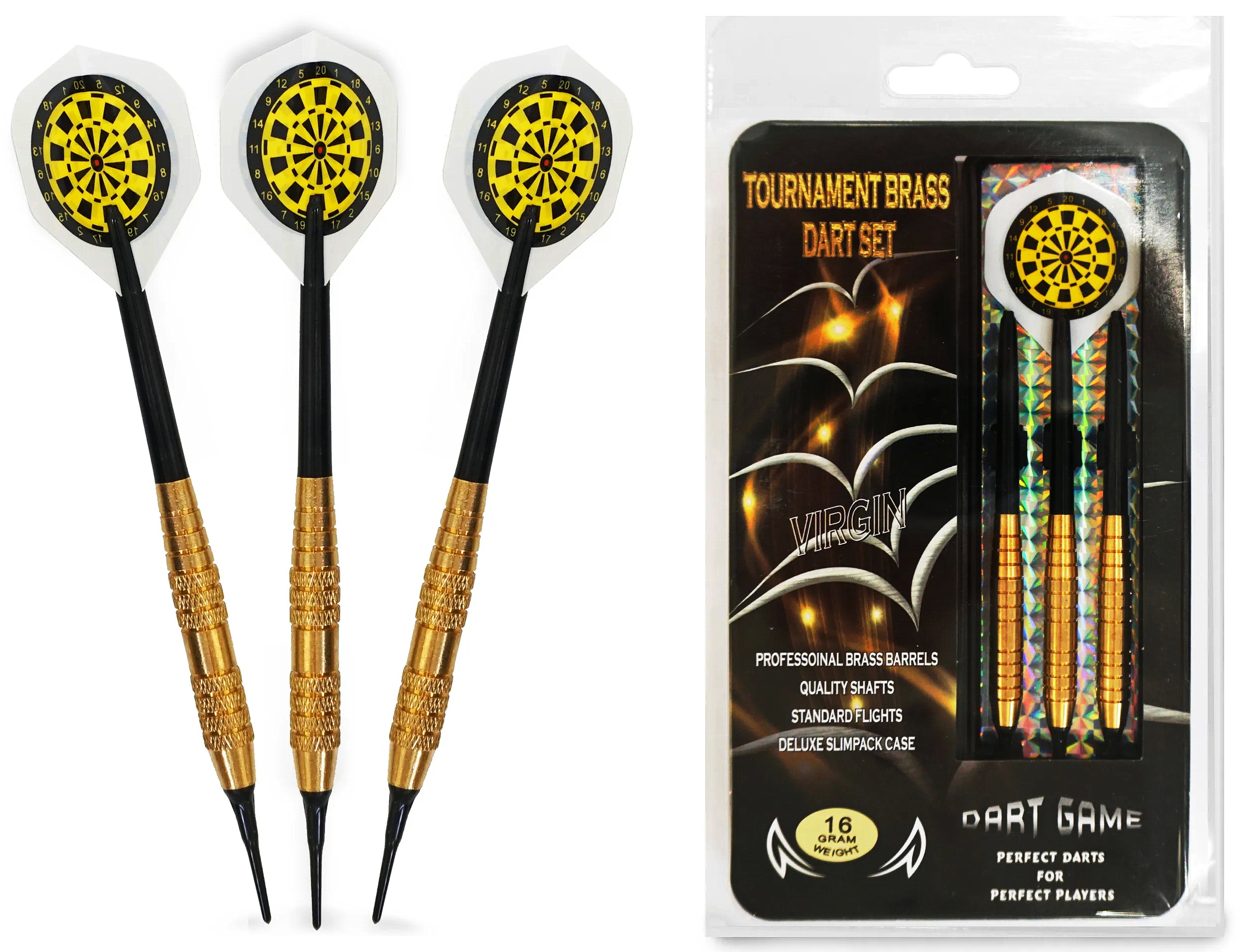 Комплект дротиков VIRGIN Латунь (16 или 18 г) Soft Tip