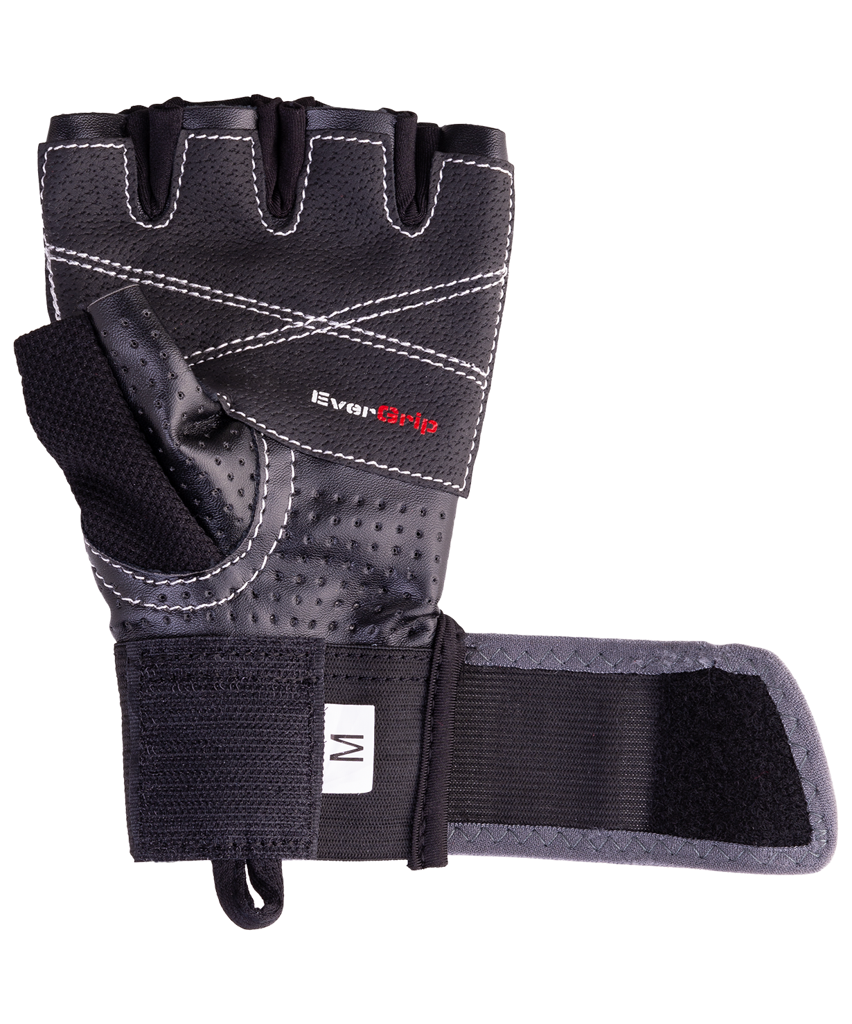 Перчатки снарядные Evergel Weight Lifting 4356BL, к/з, черные/черые