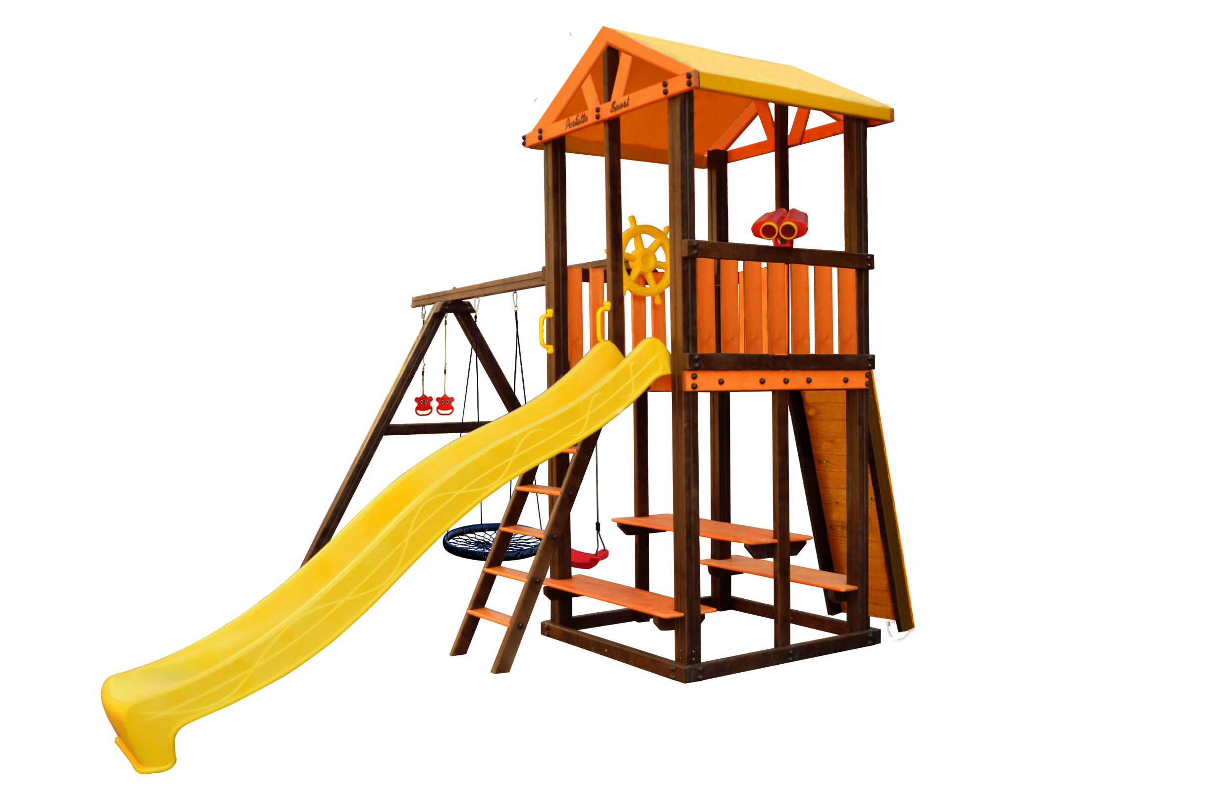 Игровой комплекс Perfetto sport «Bari-4» + качели "Паутина"