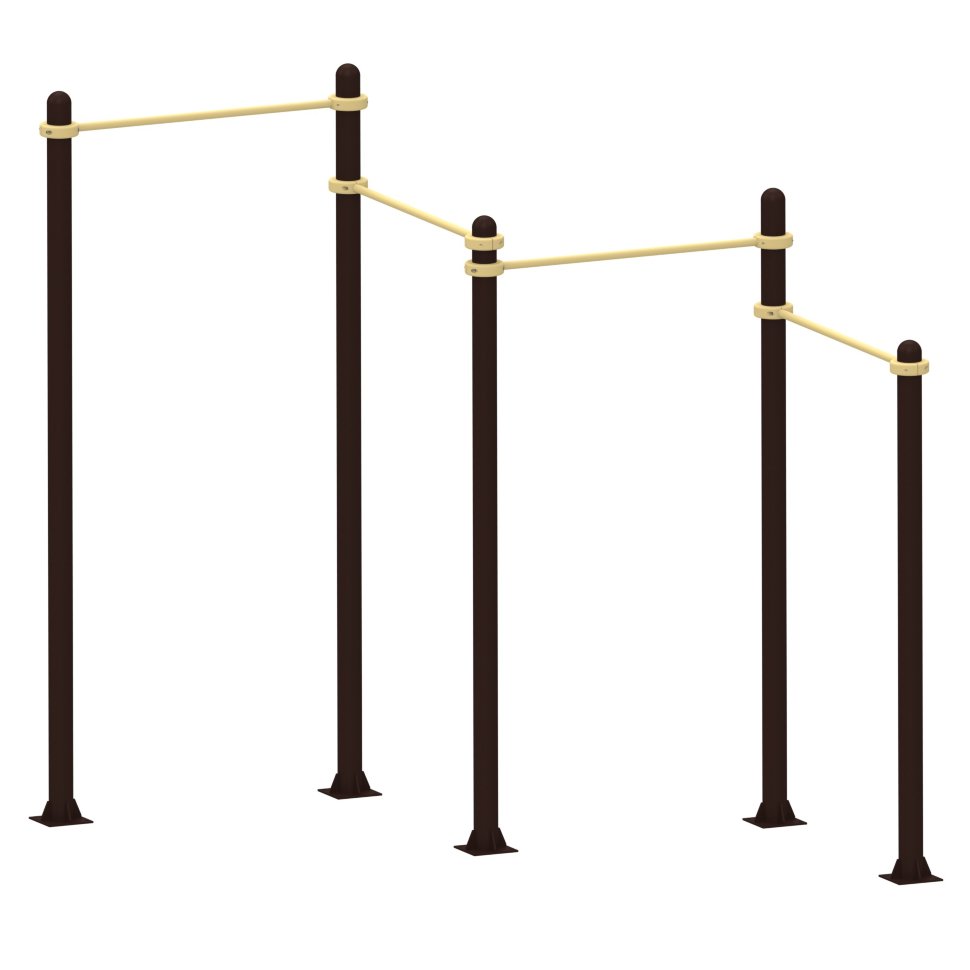 Комплекс четырех секционный разноуровневый турник – змейка Air-Gym YSK29