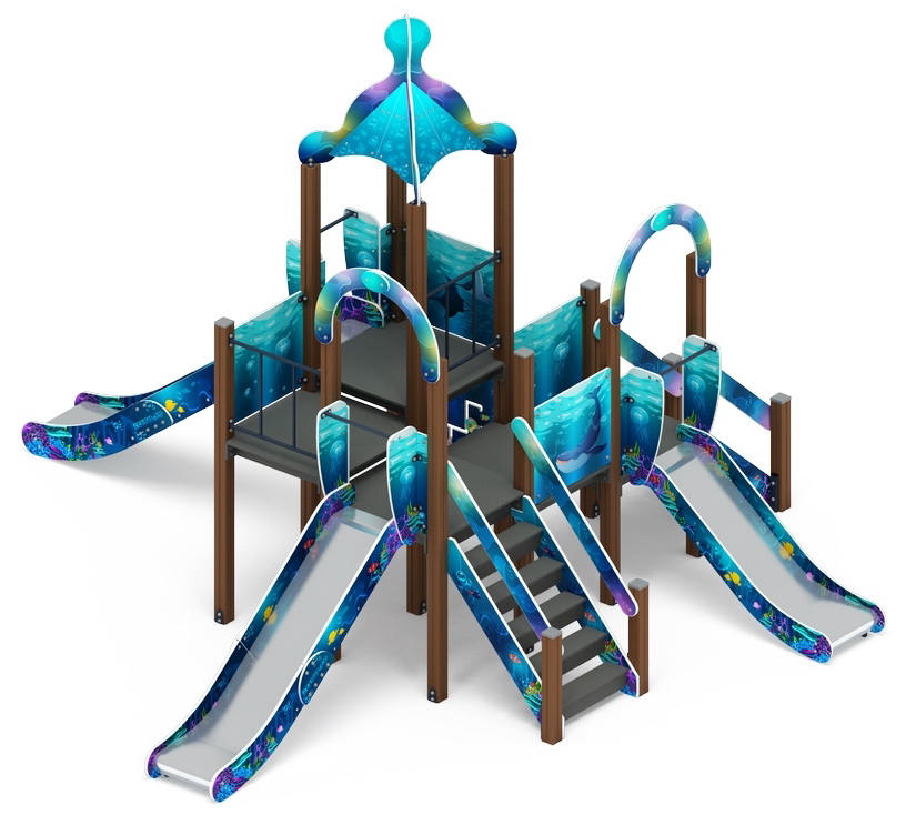 МОРСКОЙ детский игровой комплекс ДИК 2.17.04-01 (H=900, H=1200, H=1500)