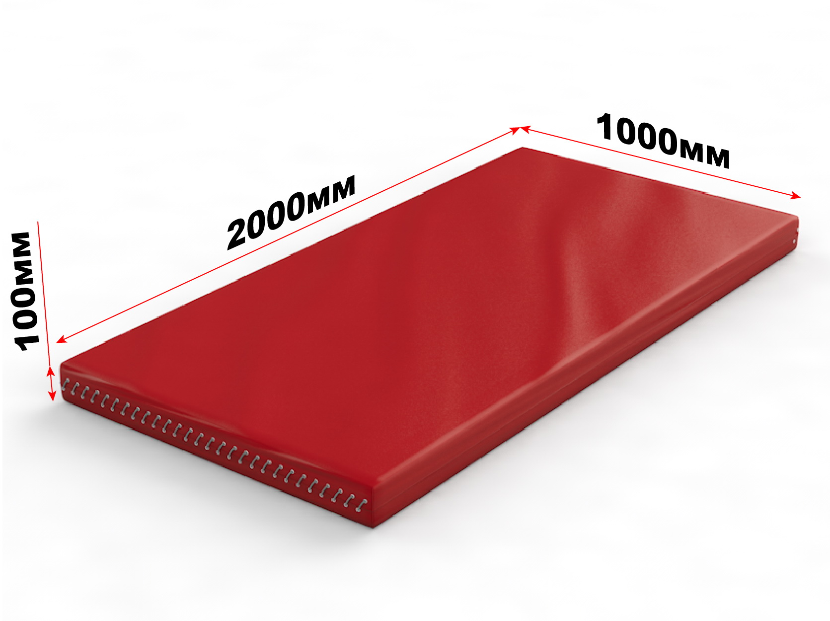 Мат гимнастический на шнуровке 2х1х0,1 м