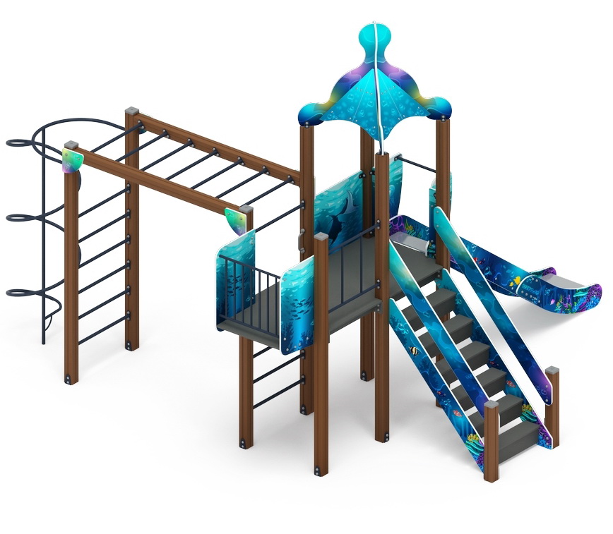 МОРСКОЙ детский игровой комплекс ДИК 2.17.01-01 (H=1500)