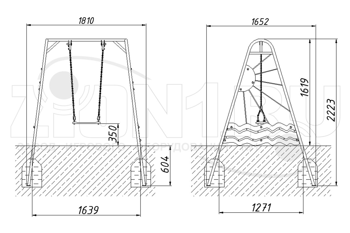 Качели детские ZION Прибой (К006)