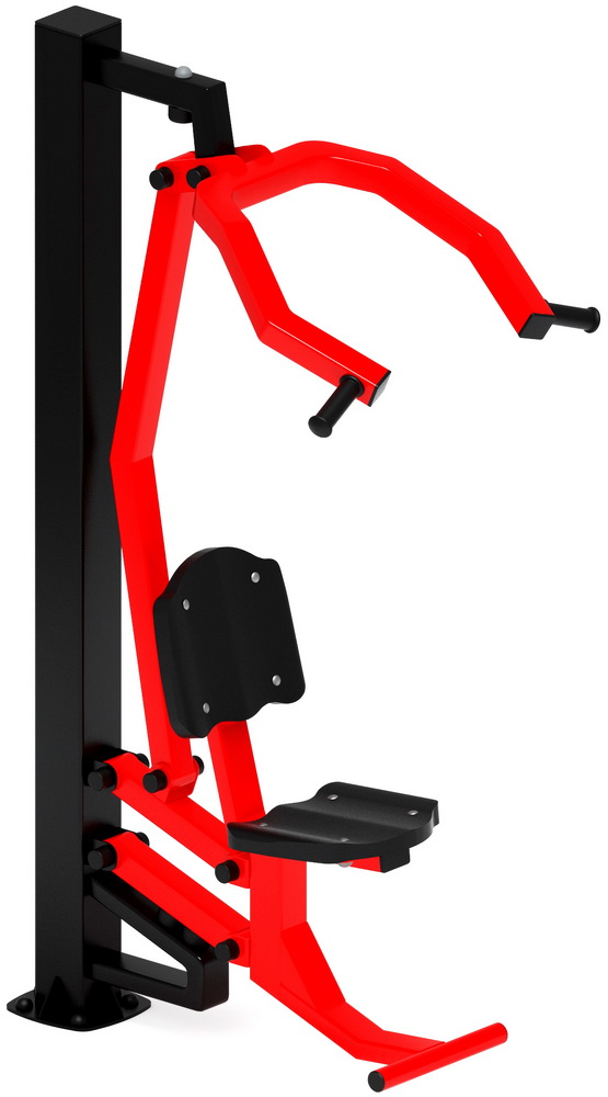 Тренажер уличный ТЯГА ВЕРХНЯЯ (красный) СТ 007-11