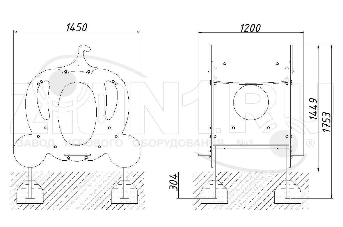 Детский игровой домик ZION Карета У1 (ИМ129)