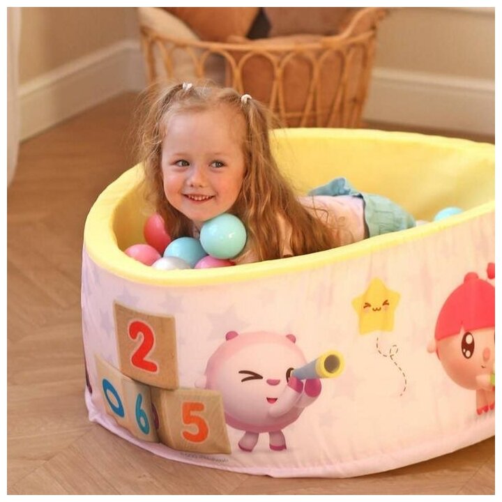 Сухой бассейн Airpool ИГРУШКИ Romana ДМФ-МК-02.56.01 (розовый, шариков 150 шт.)