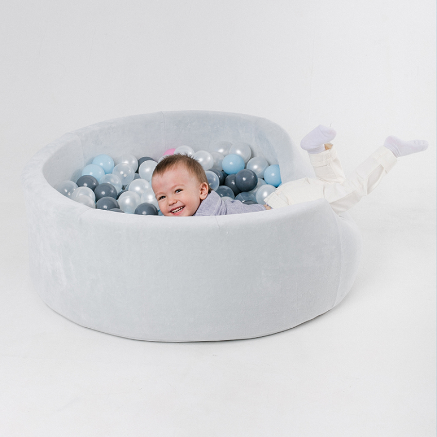 Детский сухой бассейн Romana Airpool Max (Серый + 200 шаров)