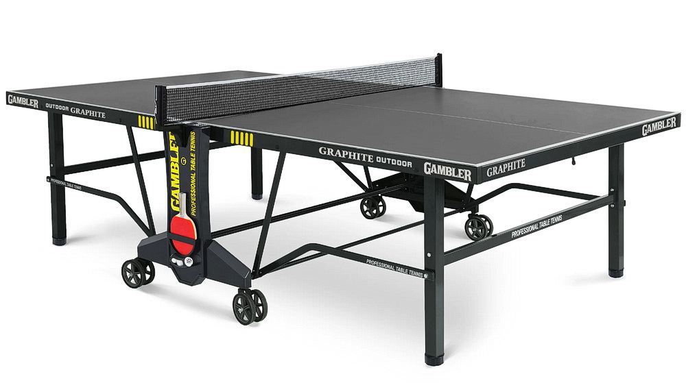 Стол теннисный GAMBLER Graphite 6 Всепогодный с сеткой