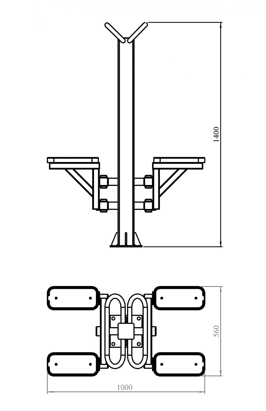 Уличный тренажер Степпер двойной Air Gym YT71