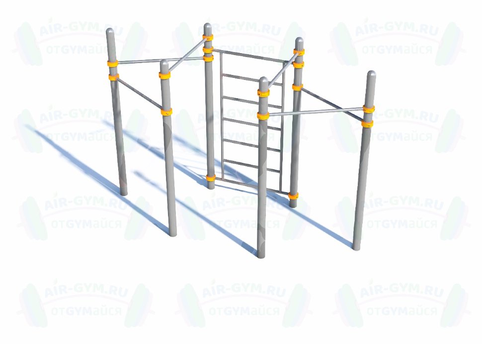 Шведская стенка с шестью турниками СВС-38