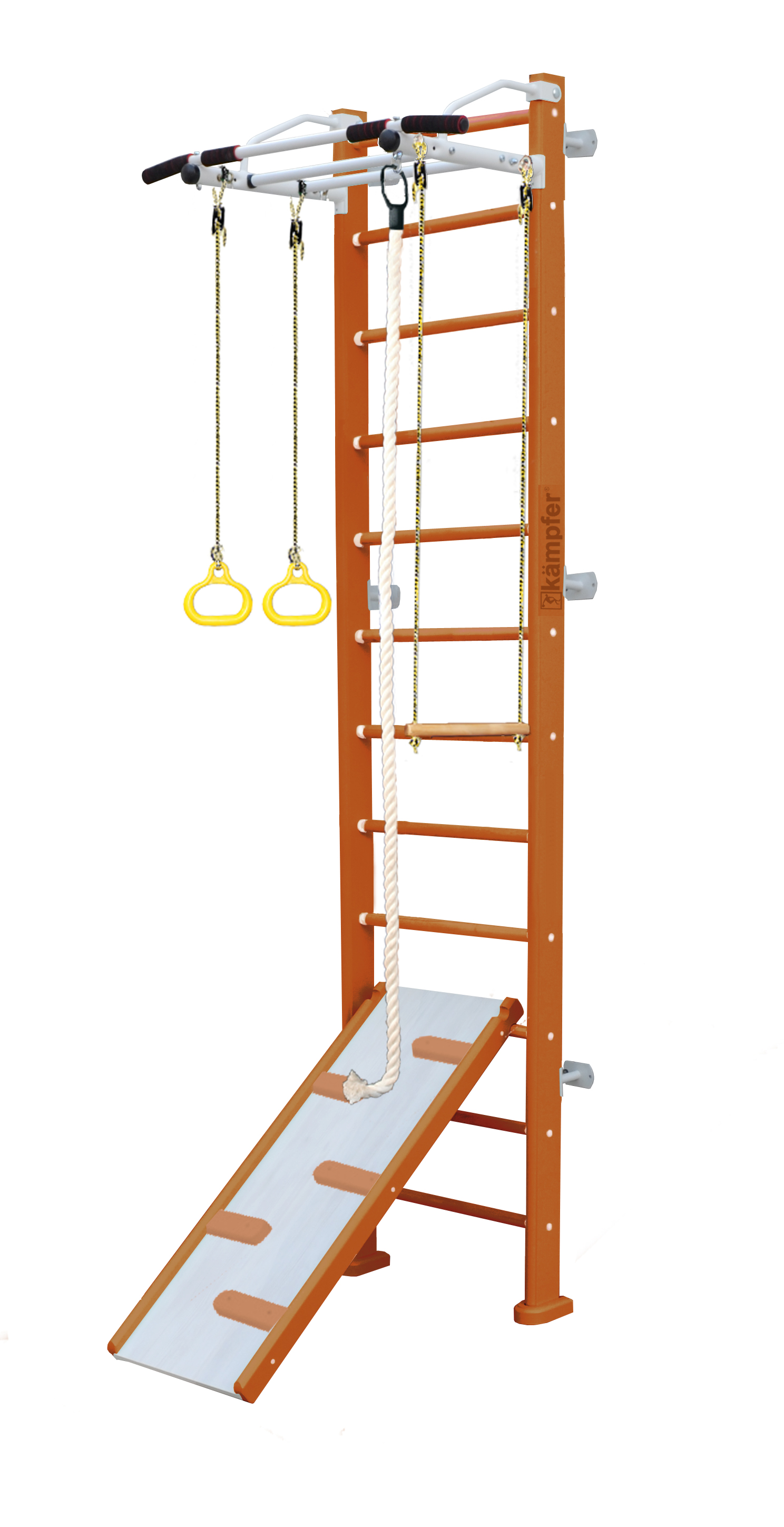 Шведская стенка Kampfer Ride Wall (№3 Классический Высота 3 м белый турник)