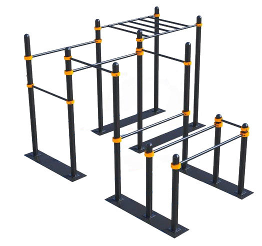 Мобильный спортивный комплекс с рукоходом, турниками и брусьями СВС-104