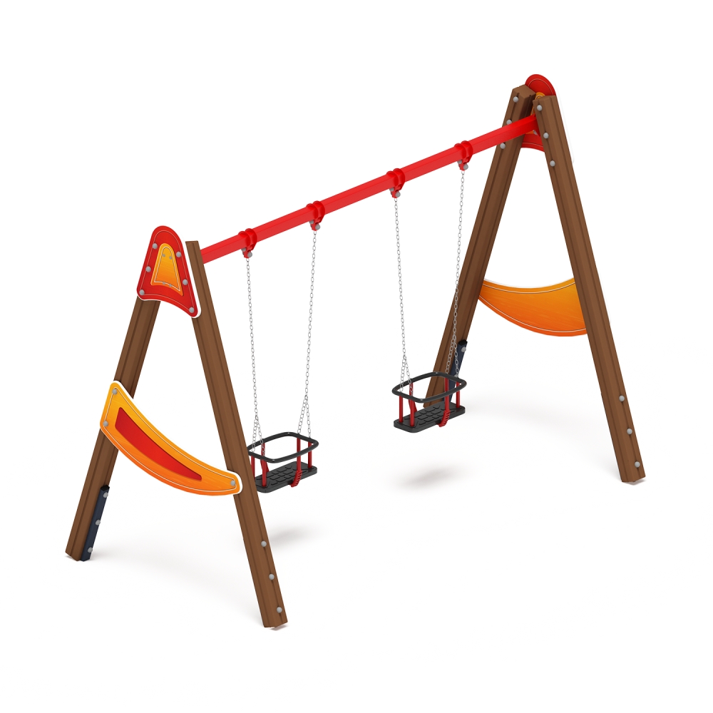 Качели Д2 двойные (Счастливое детство) ИО 12.Д.04.04.01-П