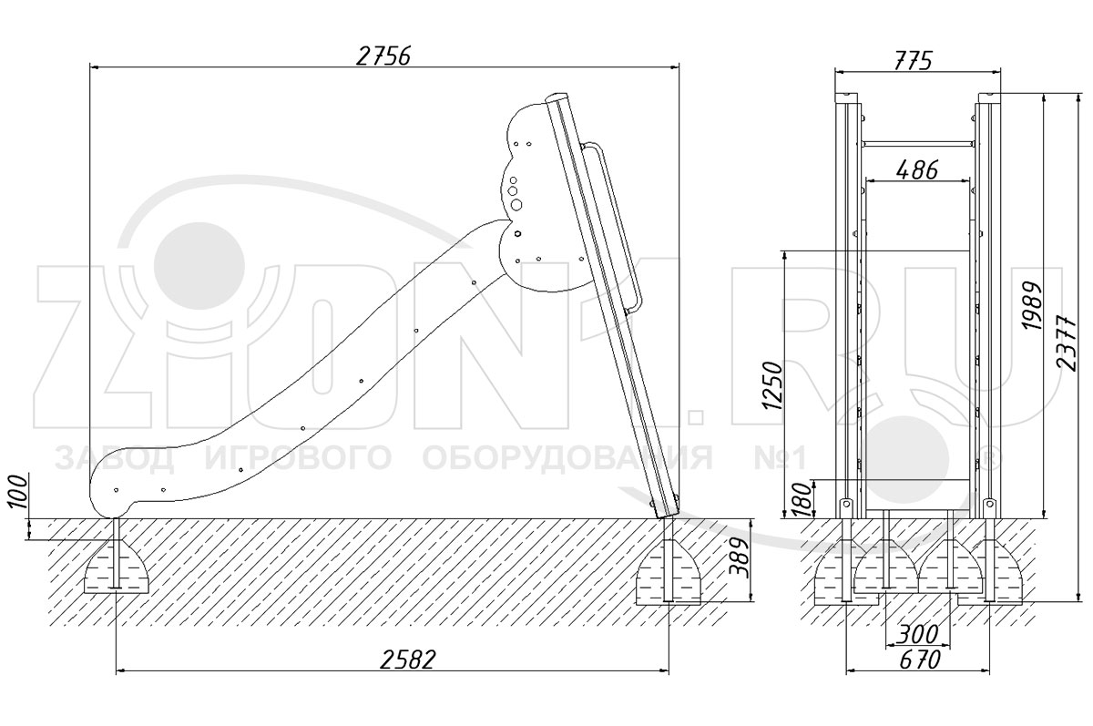 Горка детская ZION Ракета (Г041)