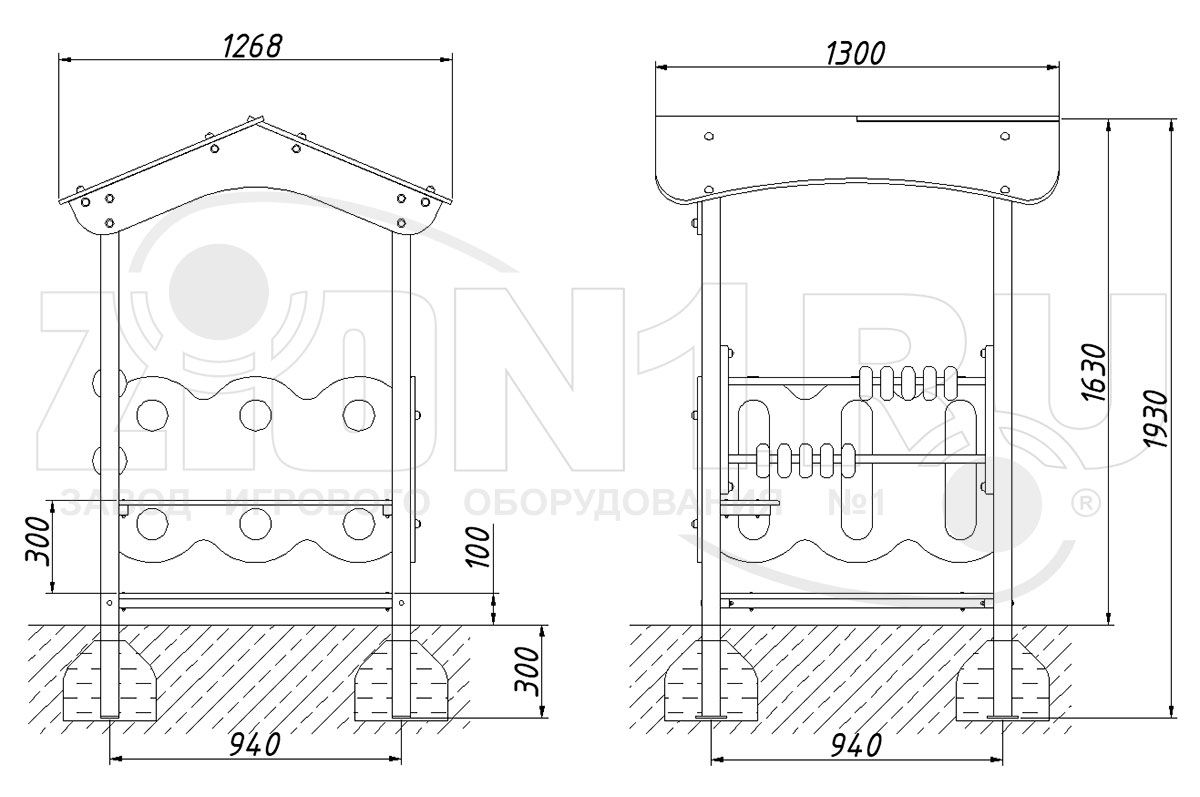 Детский игровой домик ZION Беседка У1 (ИМ151)