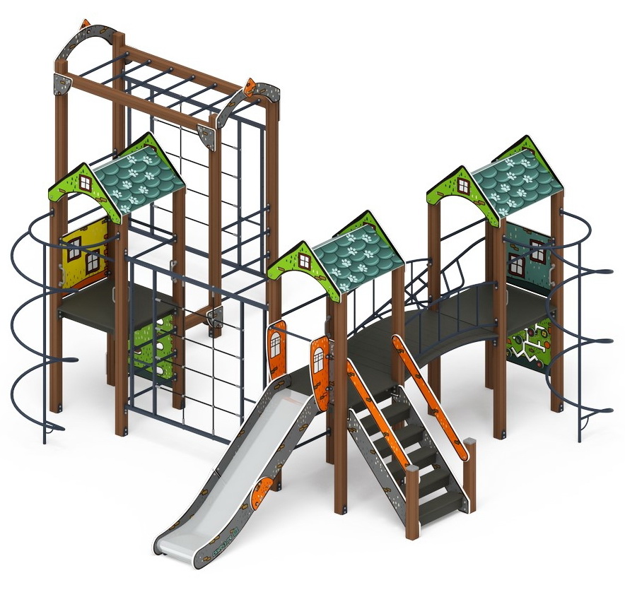 ГОРОДОК (Город) детский игровой комплекс ДИК 2.01.3.04-01 (H=1200)