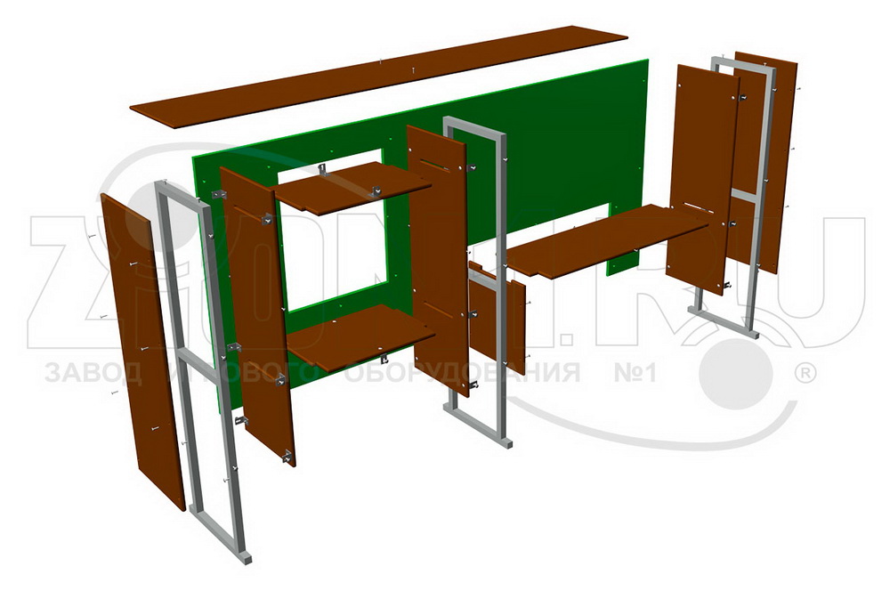 Стенка с двумя проломами ZION (УО006)
