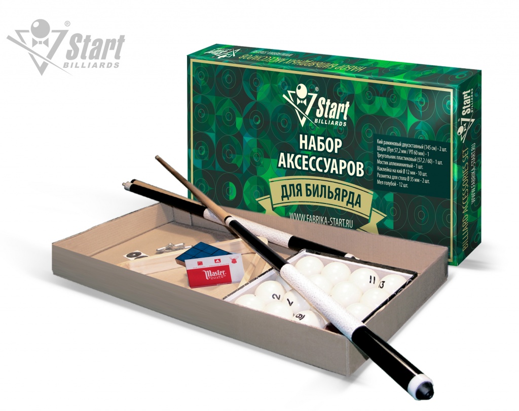 Бильярд. Комплект аксессуаров ПИРАМИДА