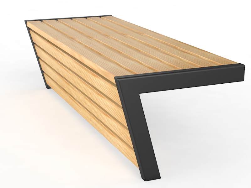 Уличная скамейка без спинки «Консоль» (14.6.300)