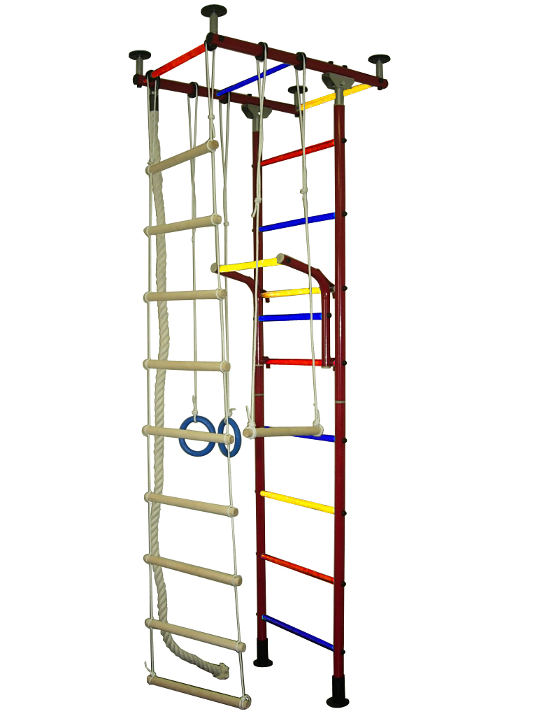 Спортивный комплекс Крепыш Г-образный (Бордовый/ПВХ/Только синие)