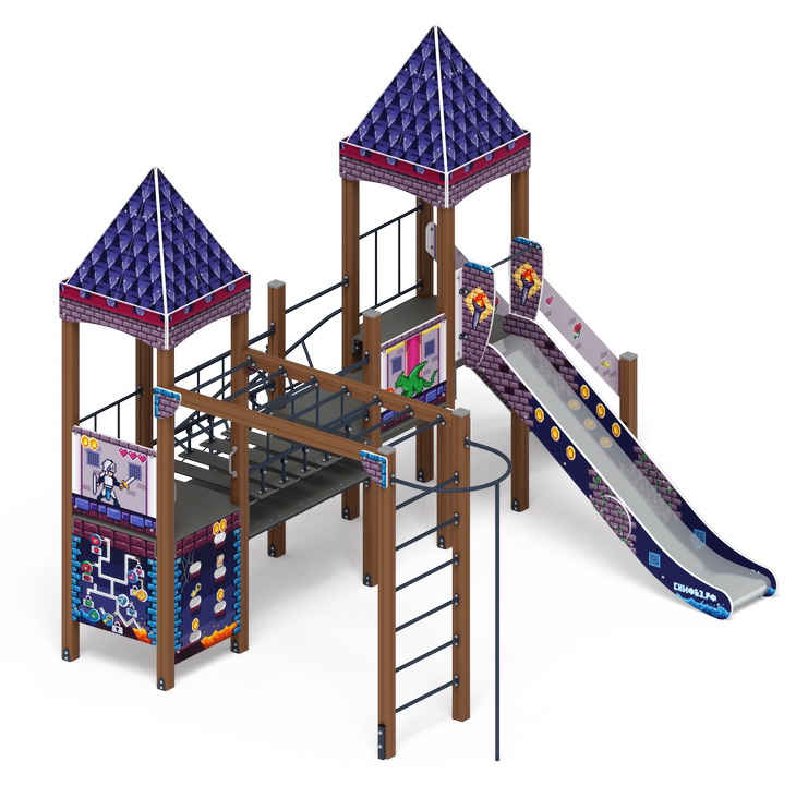 ЗАМОК детский игровой комплекс ДИК 2.18.01-03 (H=1500)